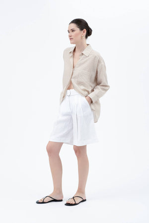 Stripe Sheer Button Down