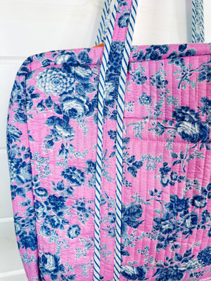 Cottage Floral Quilted Duffle Bag