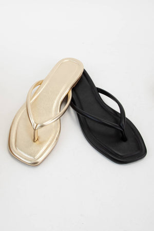 Silver Thong Sandal