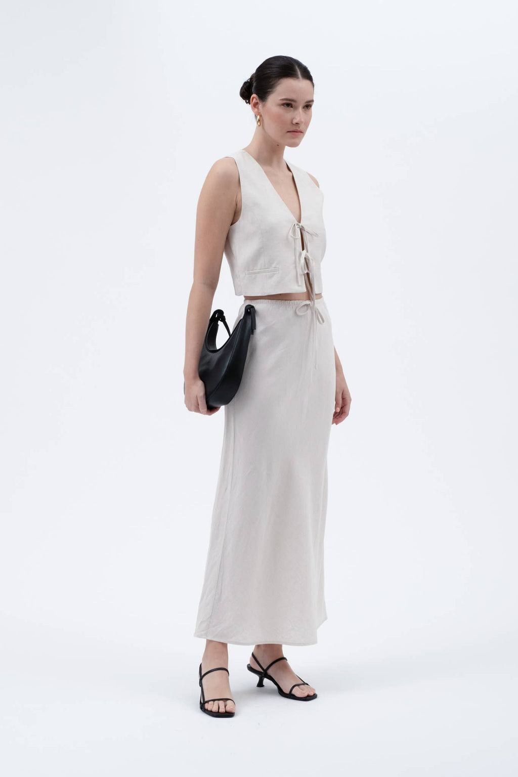 Linen Midi Skirt