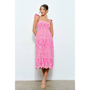 Alessia Eyelet Midi Dress