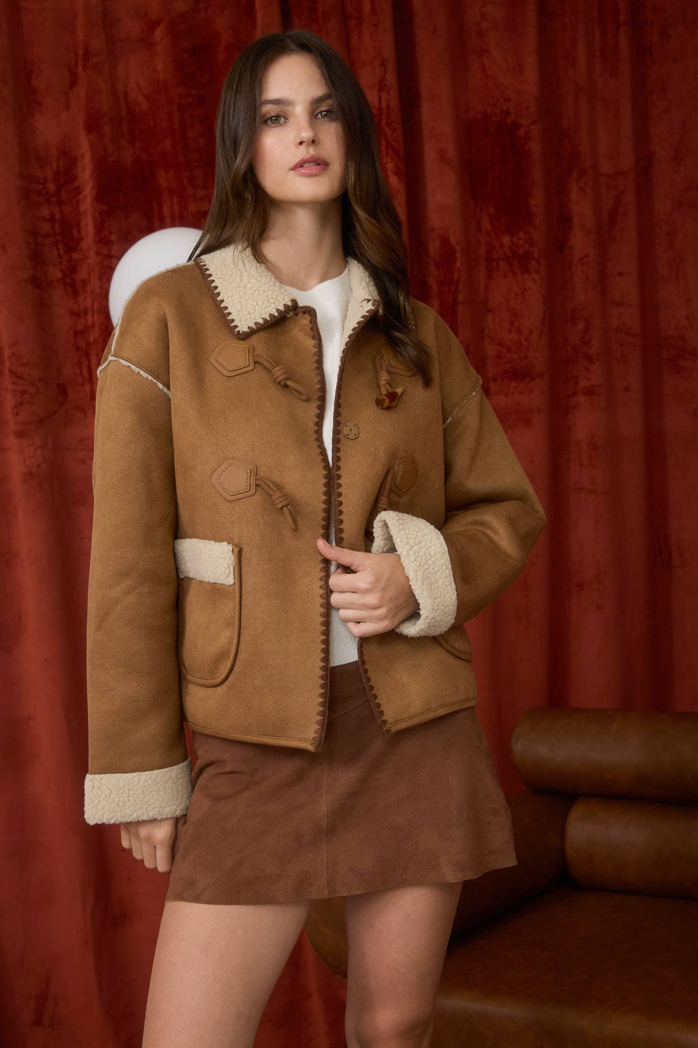 Shearling Toggle Jacket
