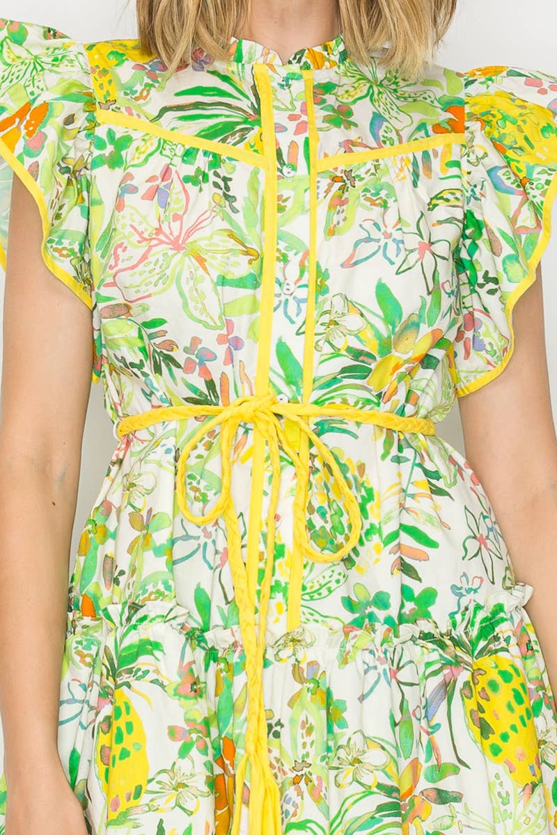 Pineapple Yellow Mini Dress