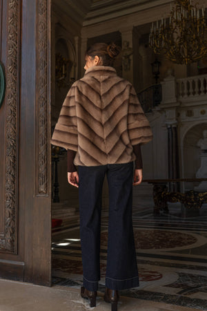Copenhagen Faux Fur Cape Jacket
