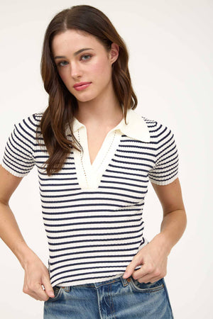 Collared Knit Top