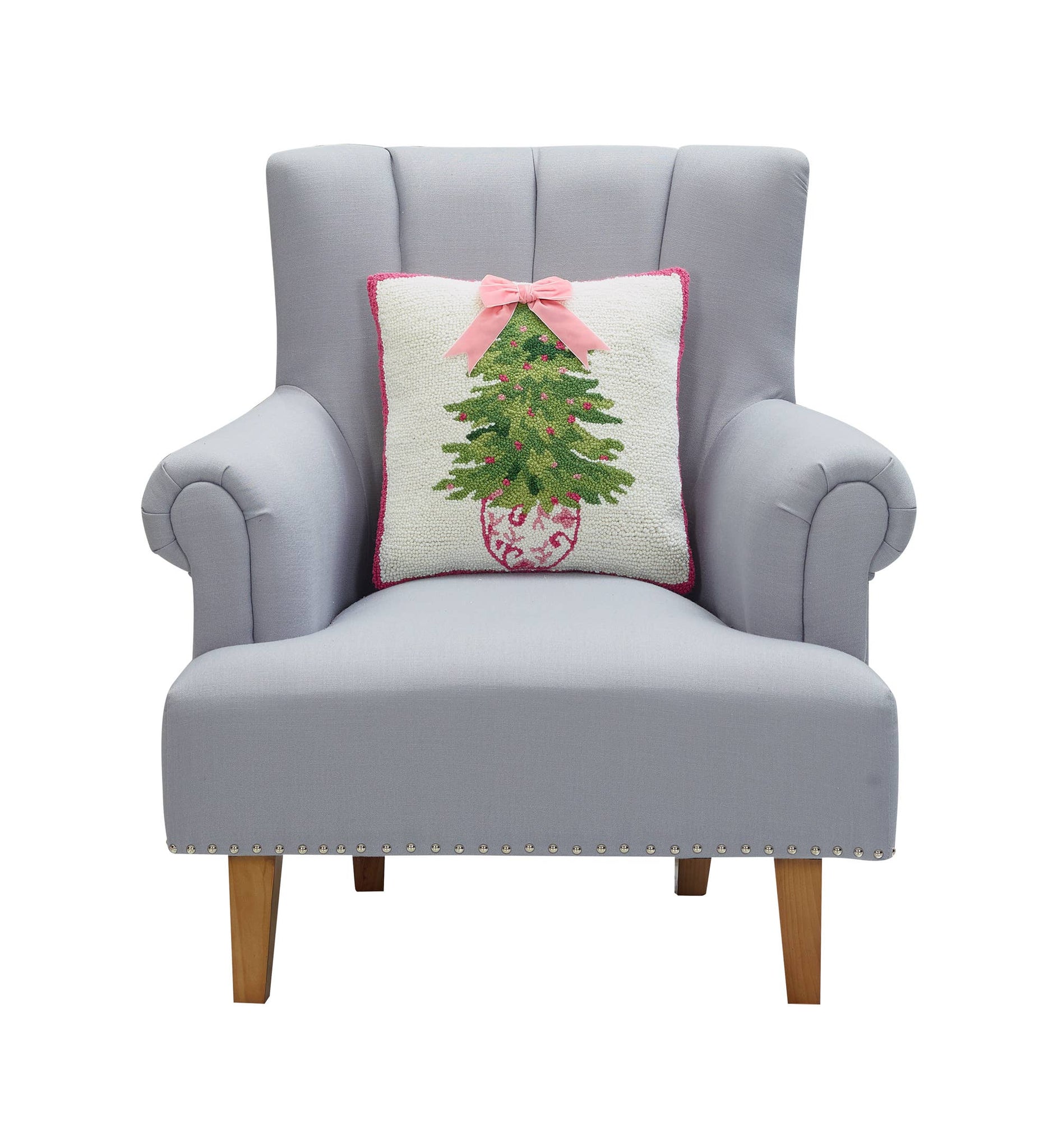 Chinoiserie Ribbon Tree Hook Pillow