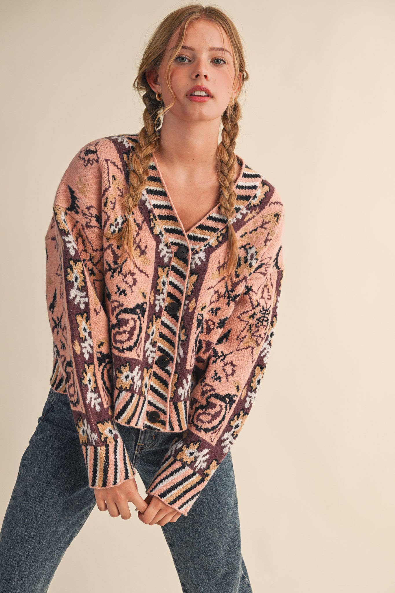 Paisley Knit Cardigan
