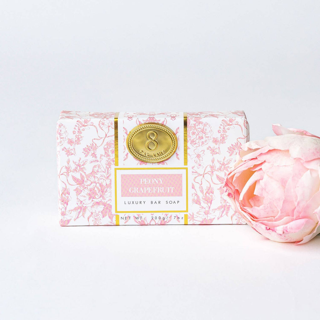 8 Oak Lane - Peony Grapefruit Wrapped Bar Soap
