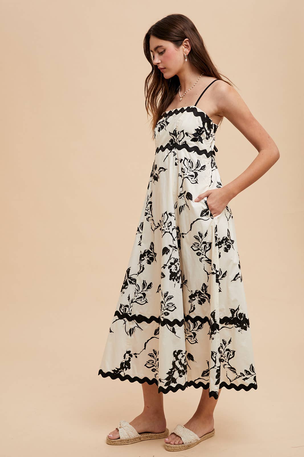Flora Ric Rac Maxi Dress
