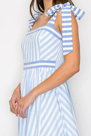 Dreamy Blue Stripe Maxi Dress