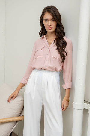 Tab Button Down Shirt