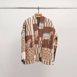 Horse Print Quilted Kimono Jacket