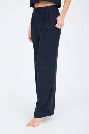 High Waisted Front Pleat Pants