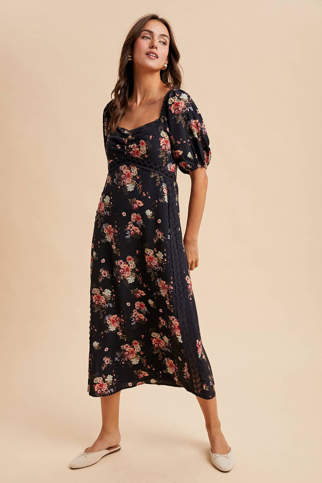 Floral Sweetheart Lace Dress