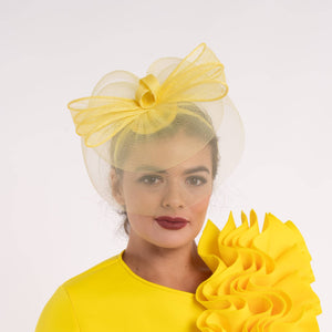 Sinamay/Crinoline Bow Fascinator