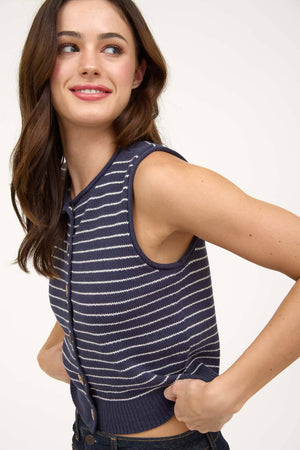 Button Down Cardigan Vest