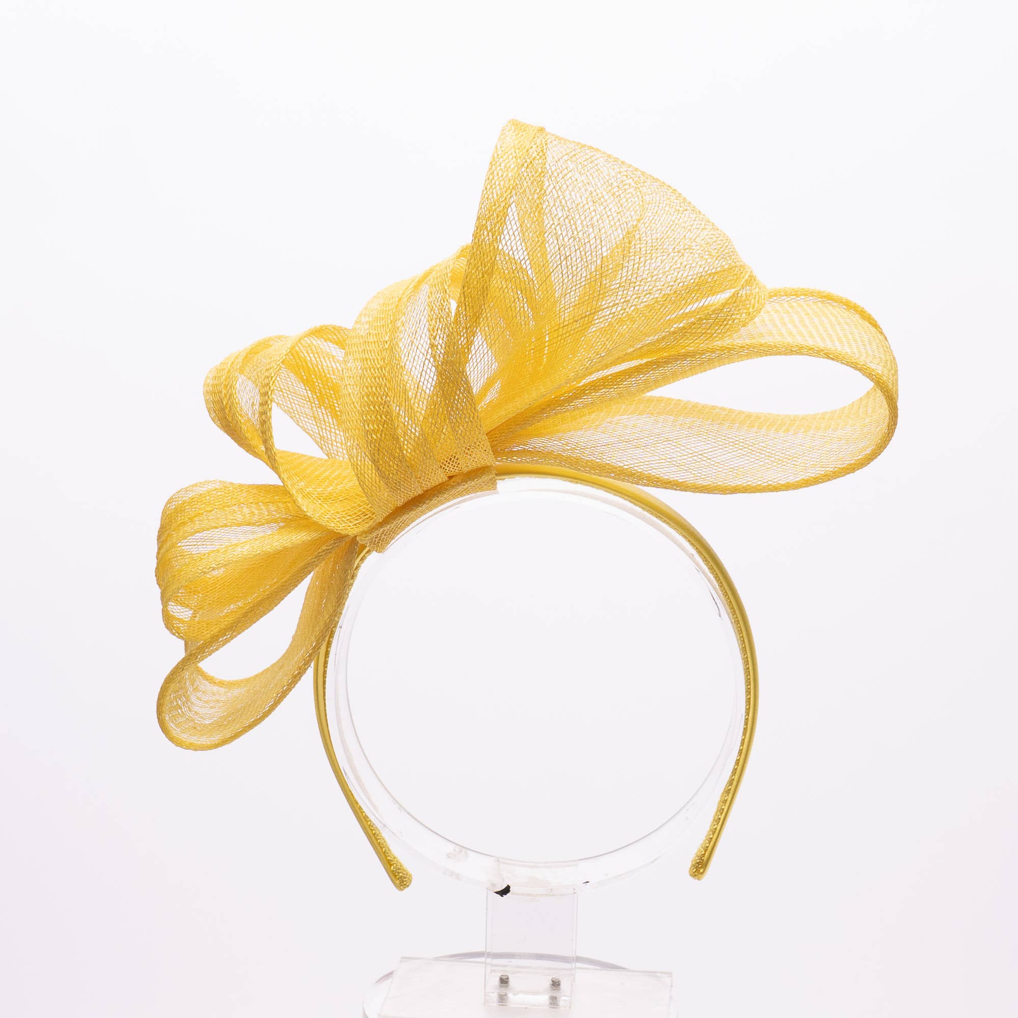 KaKyCo - Med Sinamay Double Bow Fascinator | 5945H – Miss Scarlett Boutique