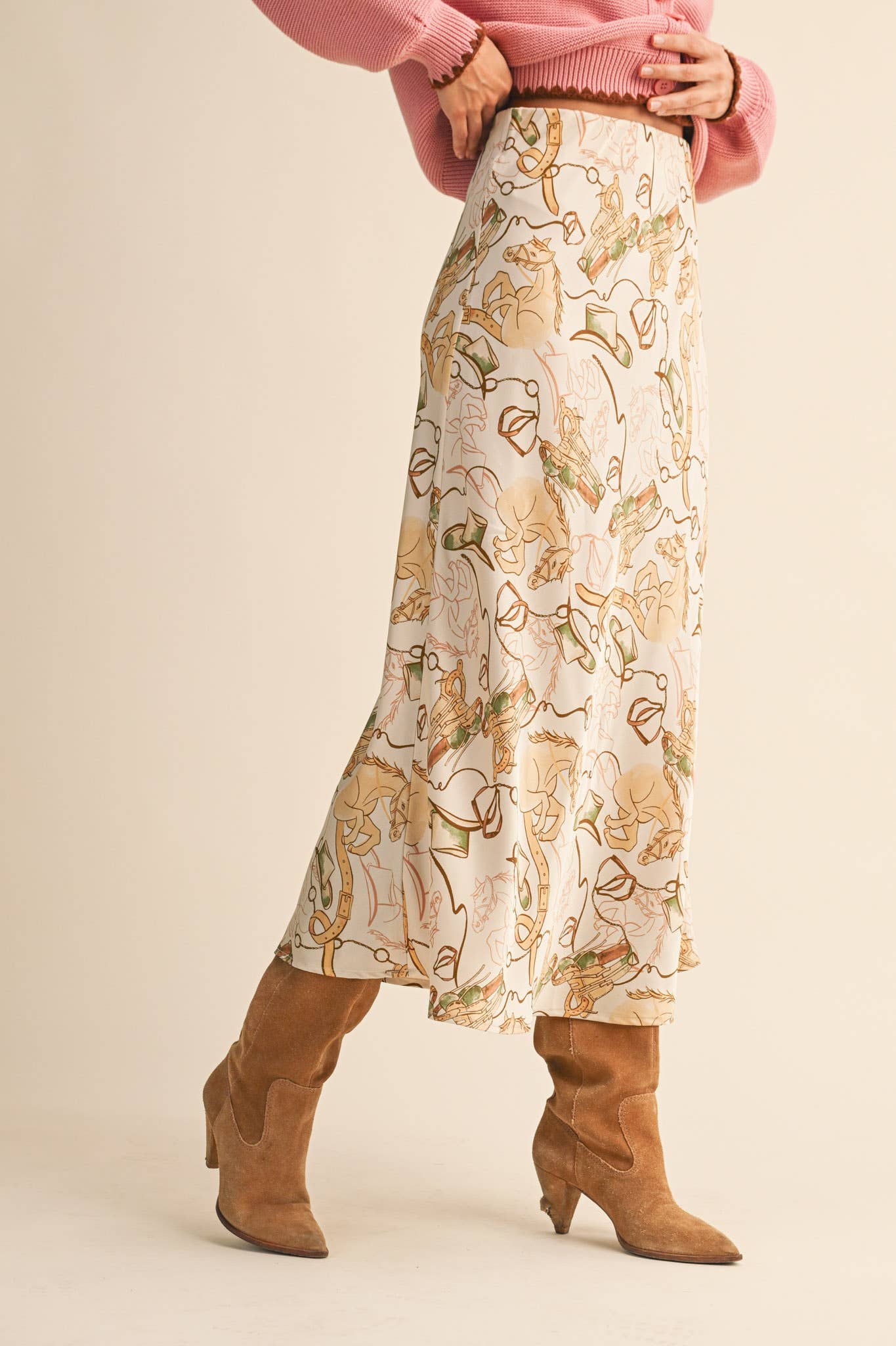 Equestrian Satin Midi