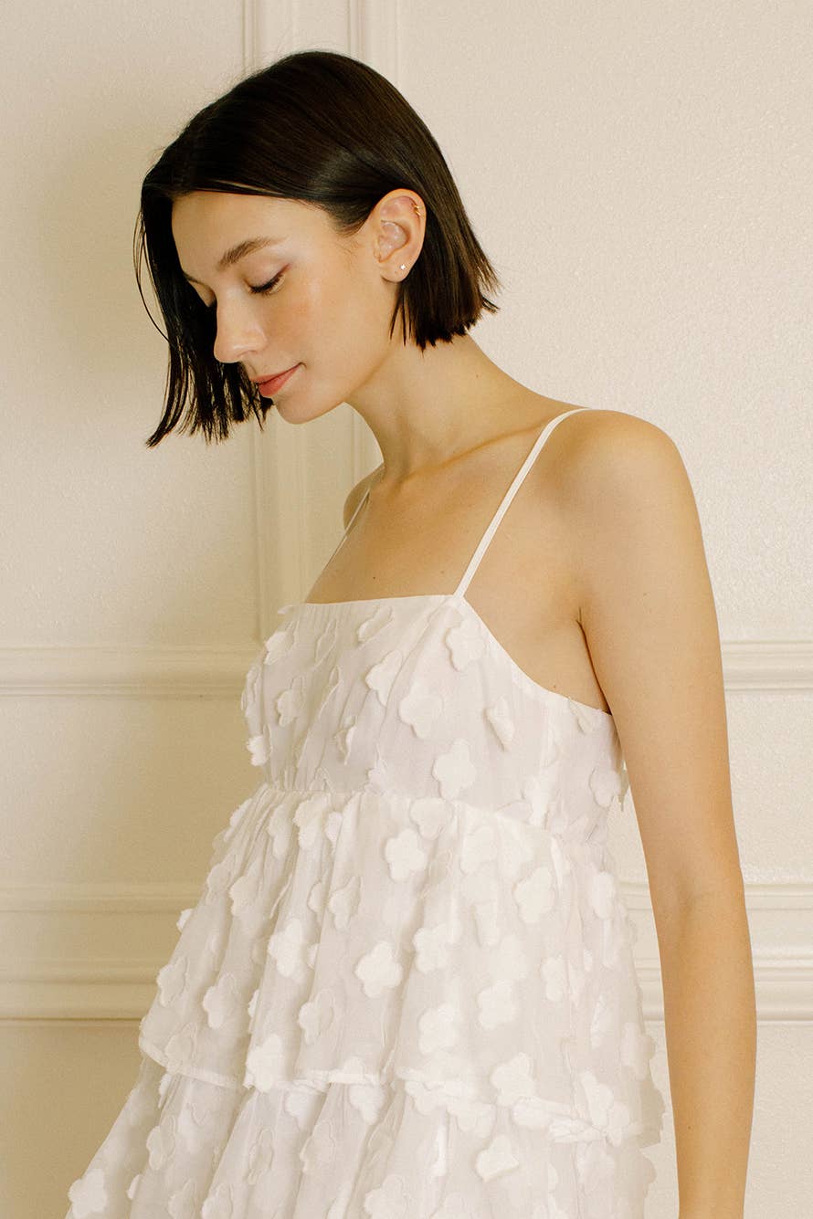 Clover Applique Mini Dress