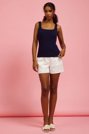 Scallop Ribbed Tank