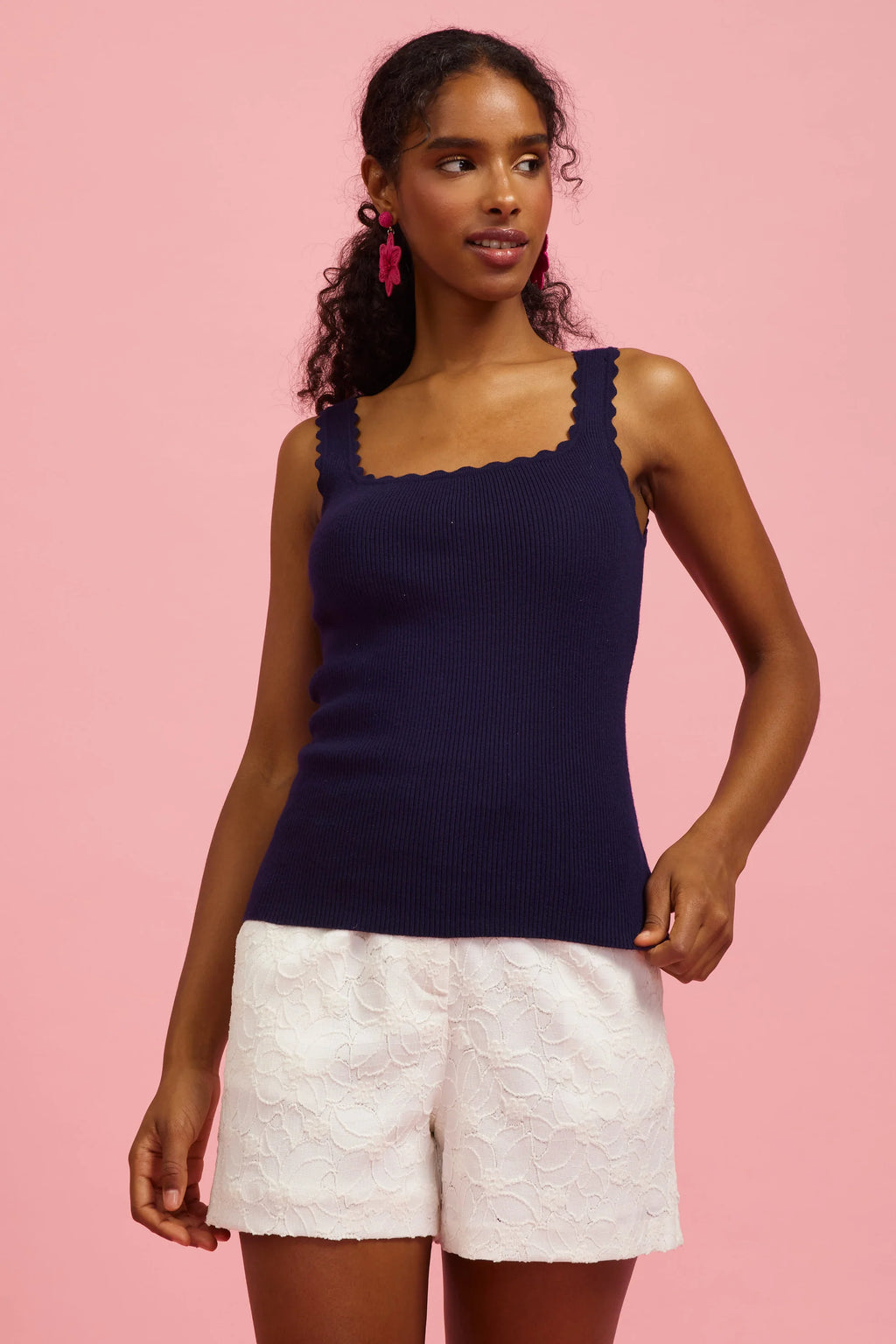 Scallop Ribbed Tank