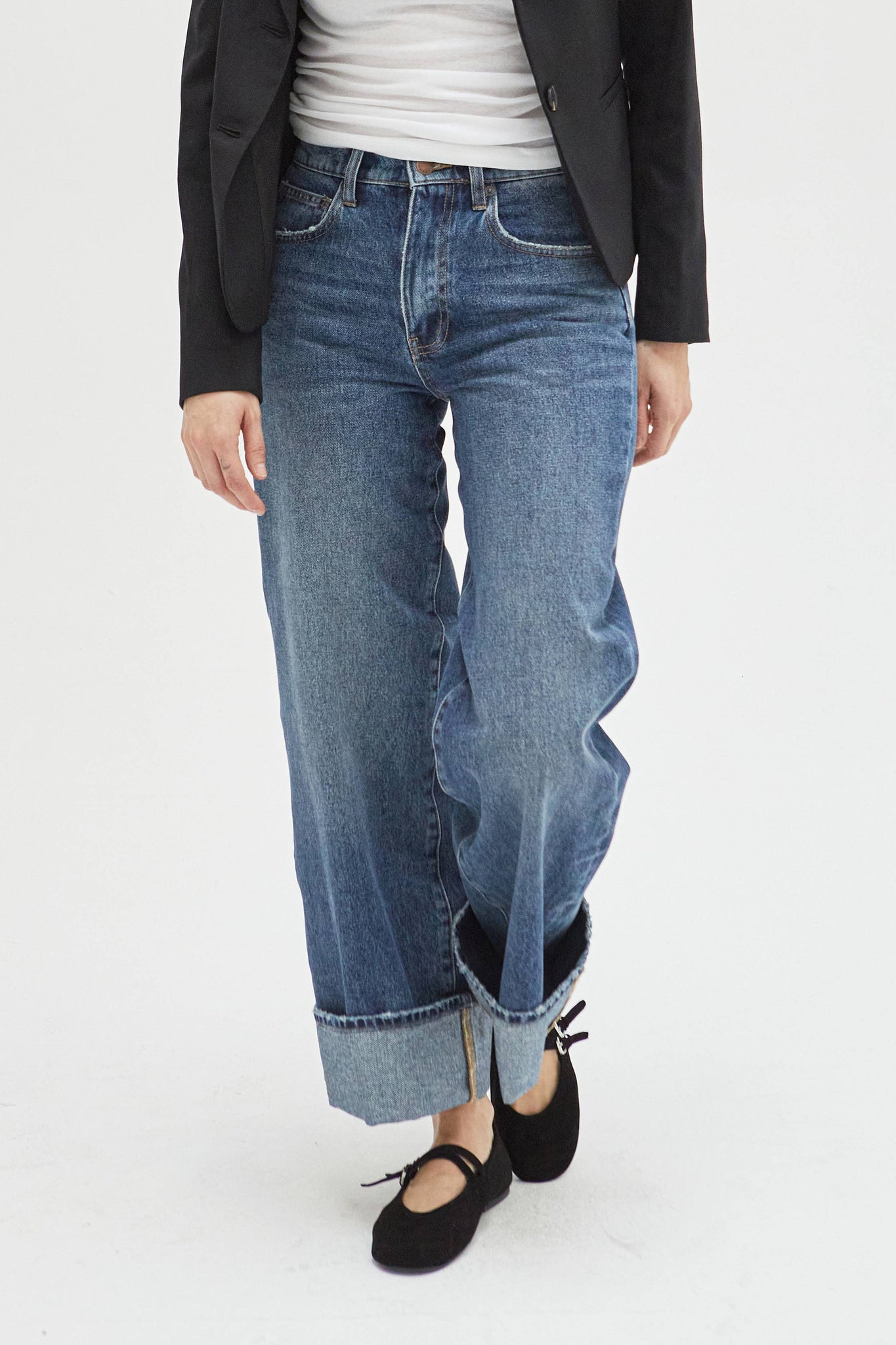 Parker Cuffed Wide Leg Slouchy Jean