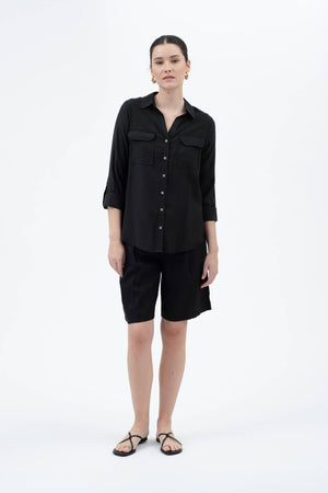 Tab Button Down Shirt