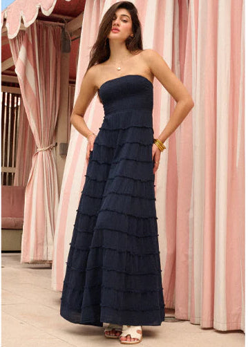 borders balcony 36 WEEKEND MAXI DRESS 紺 Rosaline Maxi Dress - 2 Colors – Miss Scarlett Boutique