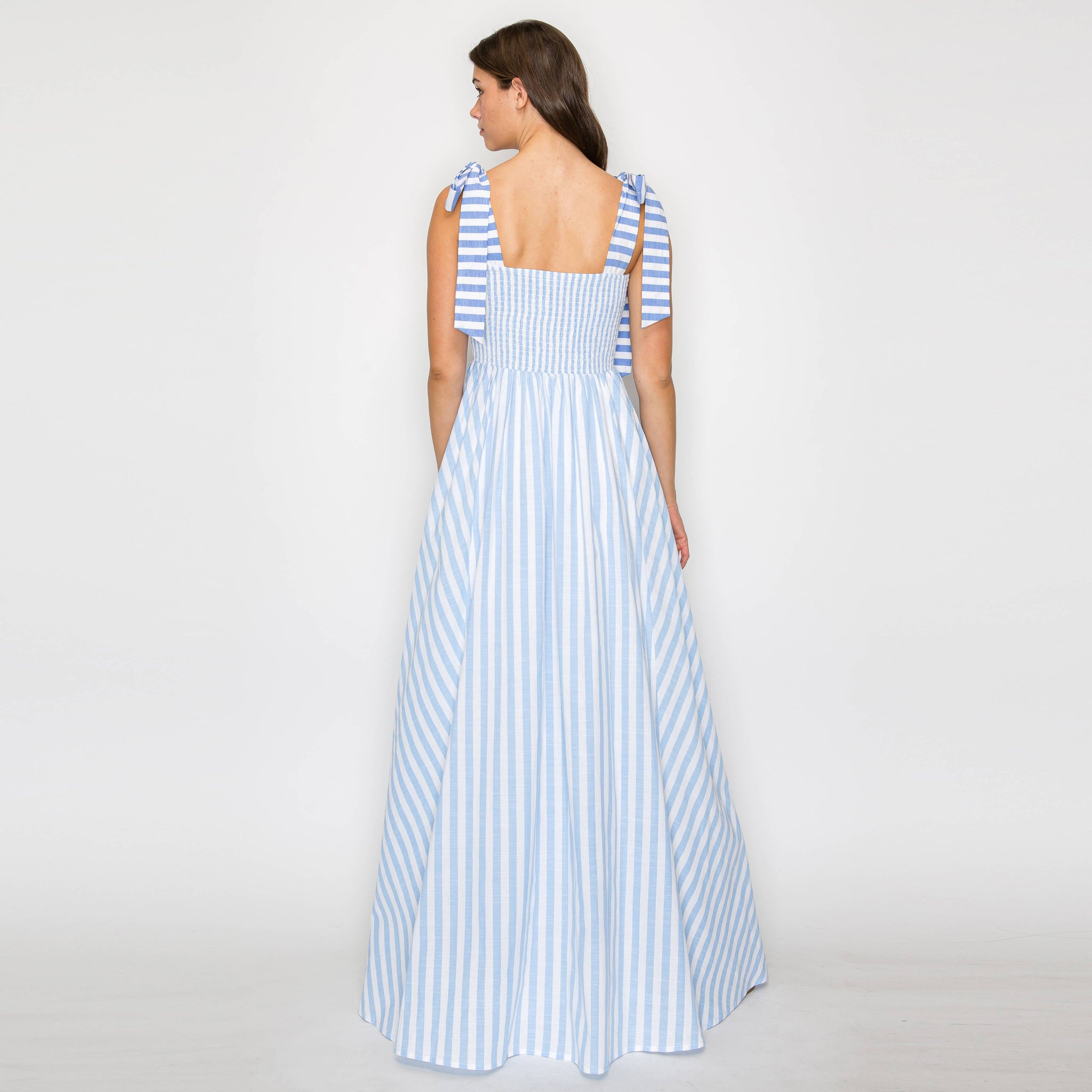 Dreamy Blue Stripe Maxi Dress