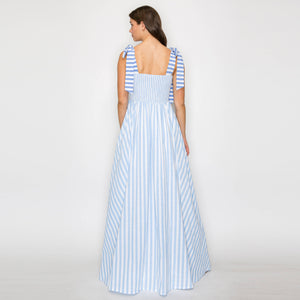 Dreamy Blue Stripe Maxi Dress