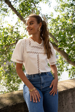 Victorian Collar Lace Top