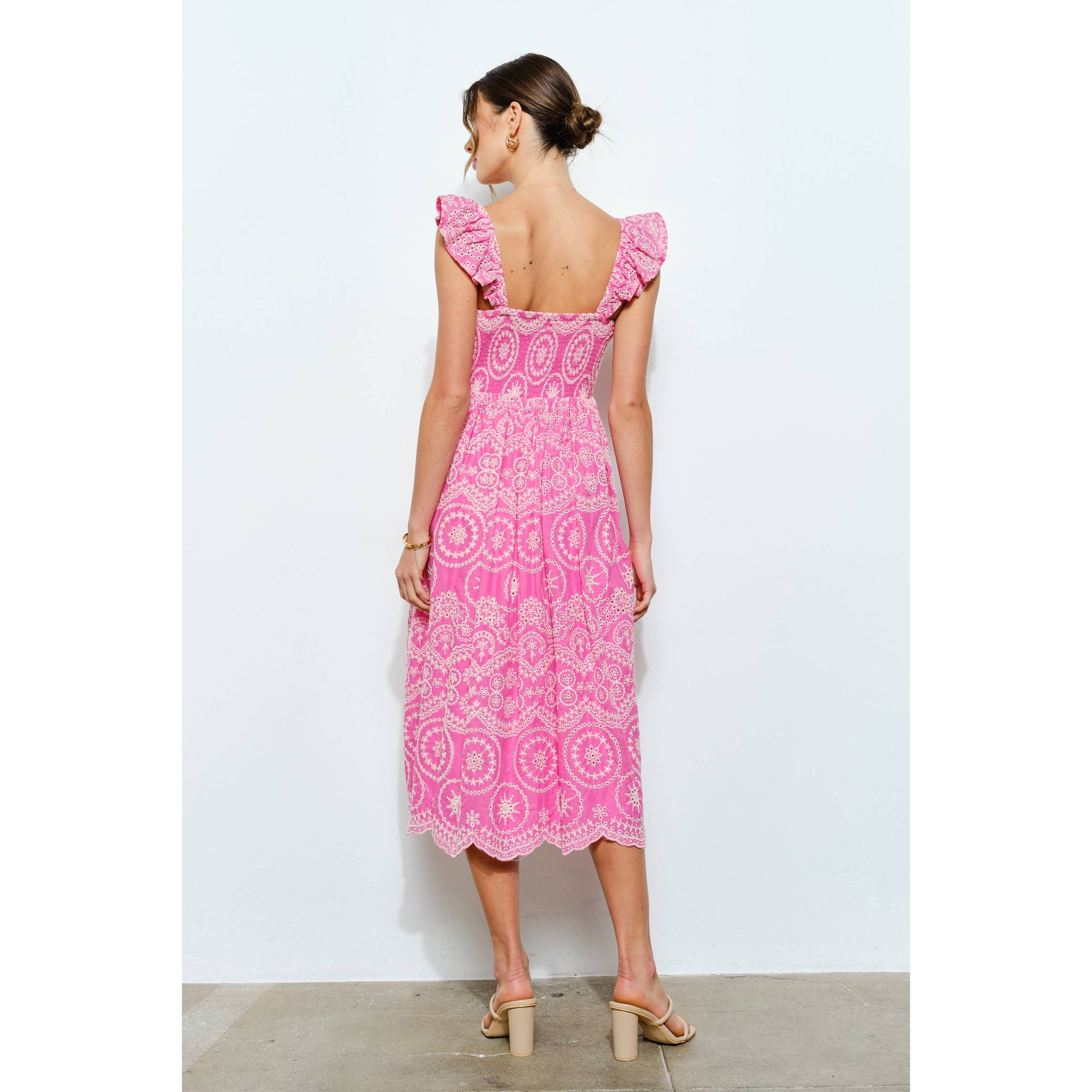 Alessia Eyelet Midi Dress