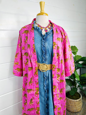 Bright Pink Tiger Robe