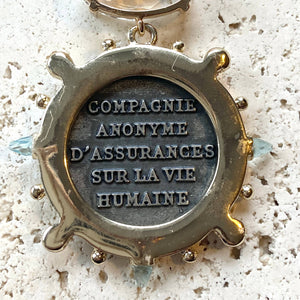 French Coin Medallion Equestrian Necklace