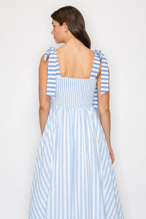 Dreamy Blue Stripe Maxi Dress