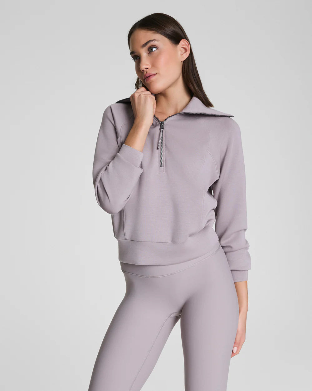SPANX AirEssentials® Half Zip Coastal Fog