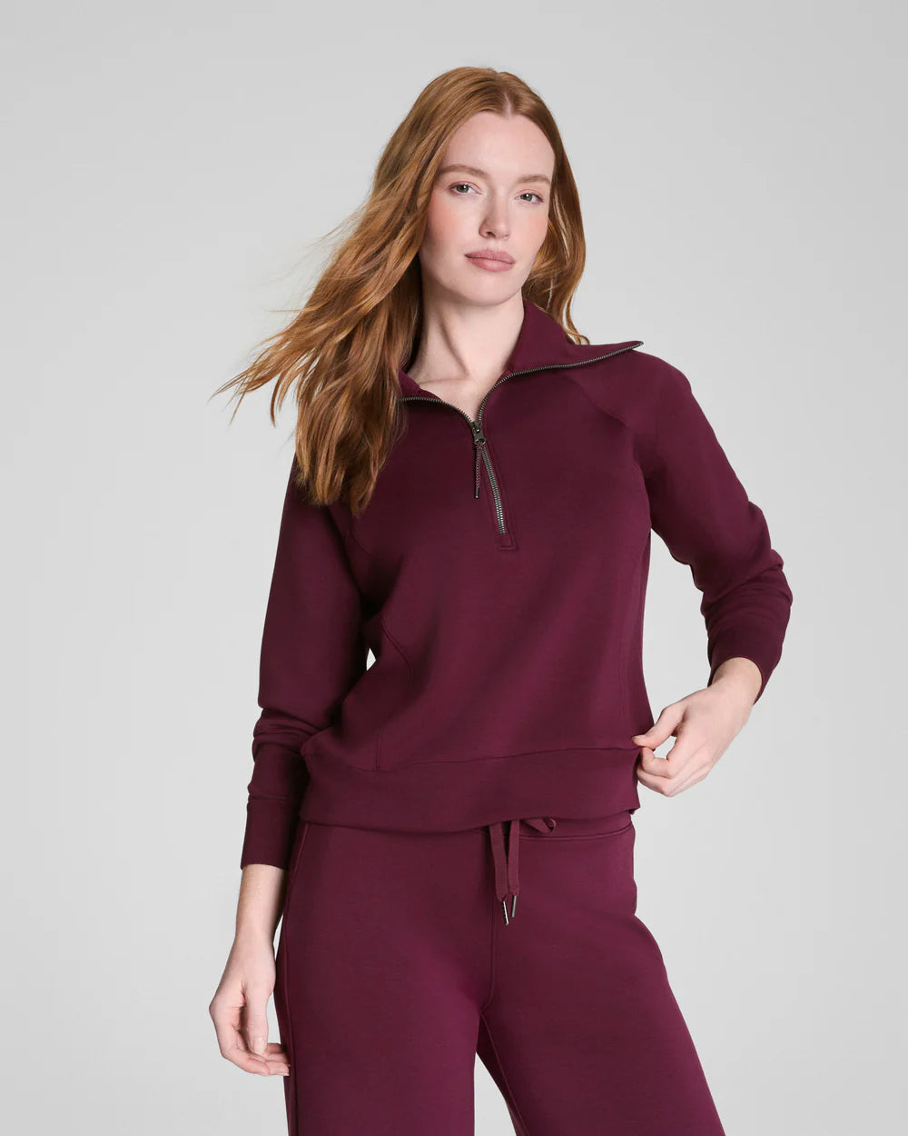 SPANX AirEssentials® Half Zip Plum Berry