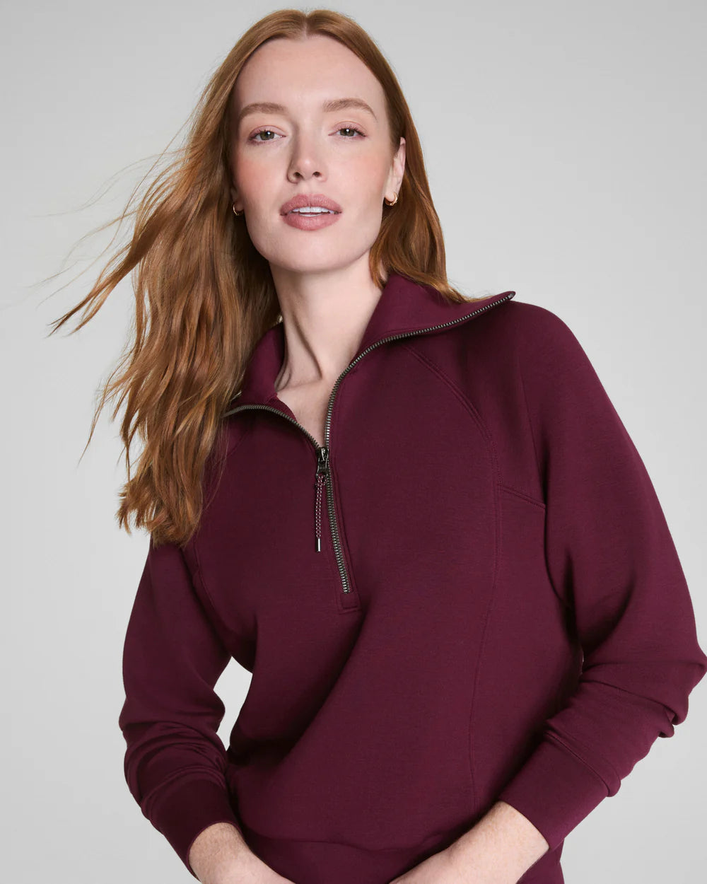 SPANX AirEssentials® Half Zip Plum Berry
