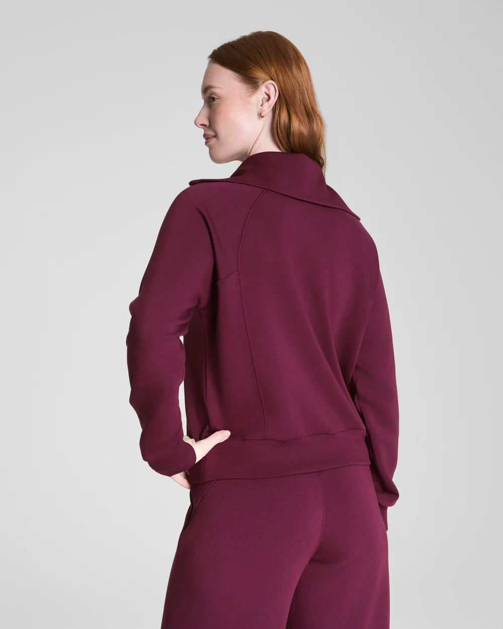 SPANX AirEssentials® Half Zip Plum Berry