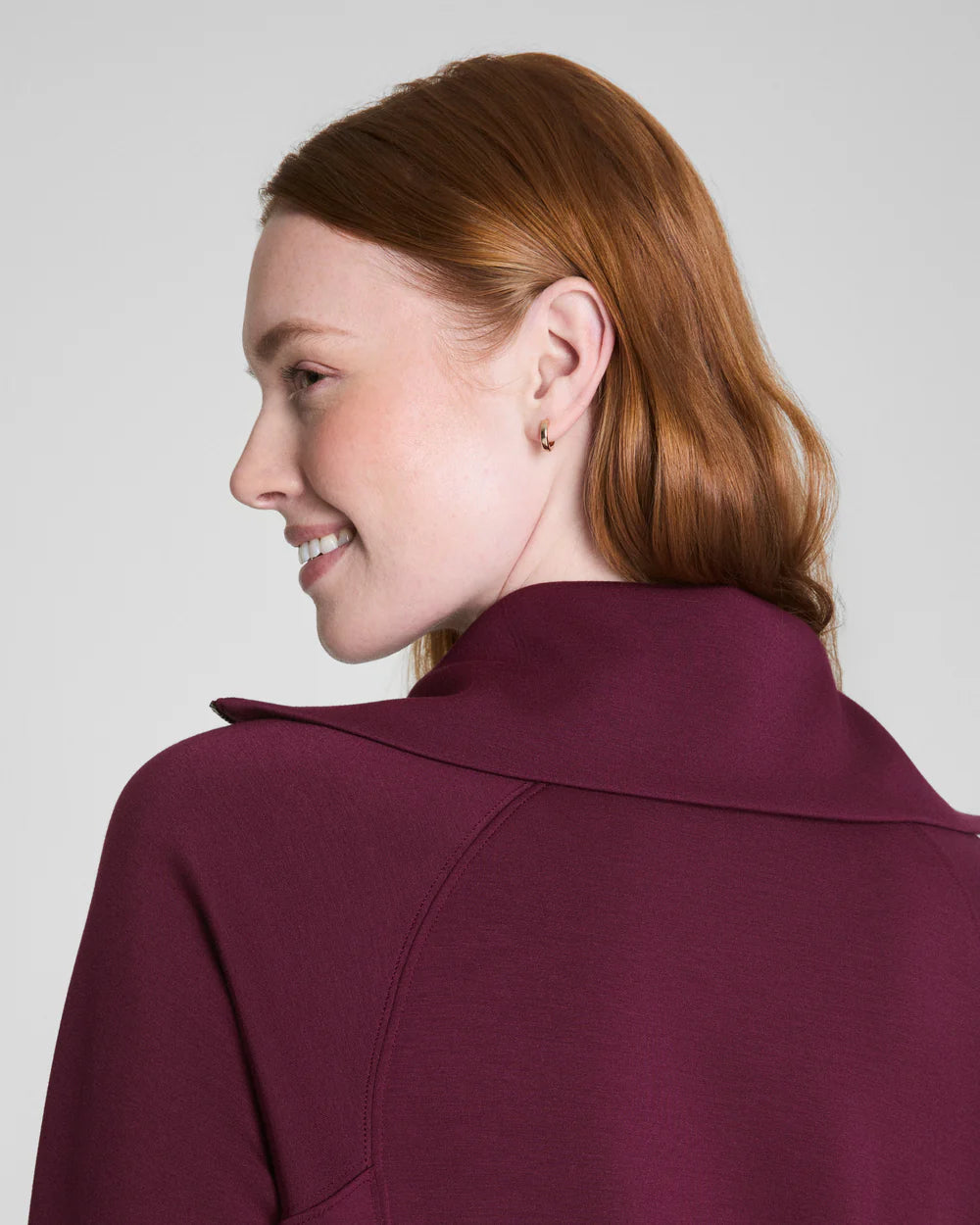 SPANX AirEssentials® Half Zip Plum Berry