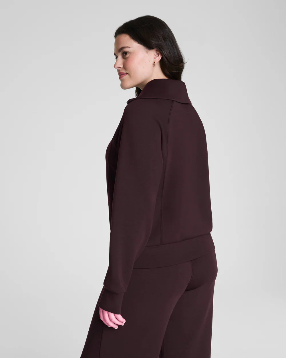 SPANX AirEssentials® Half Zip Truffle Brown