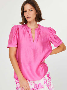 Half Sleeve Ruffled Detail Blouse