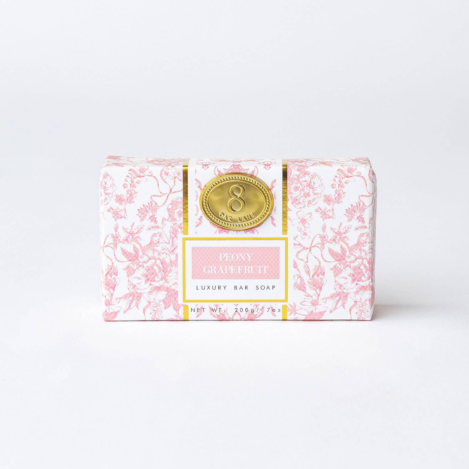 8 Oak Lane - Peony Grapefruit Wrapped Bar Soap
