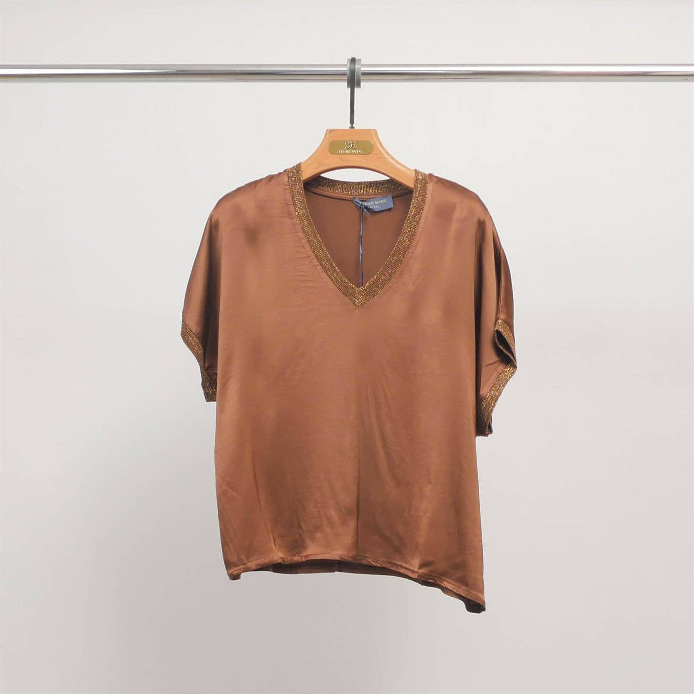 Satin V-Neck Tunic