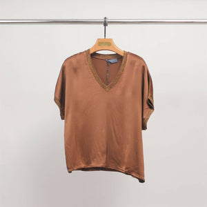 Satin V-Neck Tunic