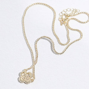 Clover CZ Pave Pendant Chain Necklace