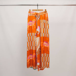 Wide Leg Pants - Orange, Navy, Black