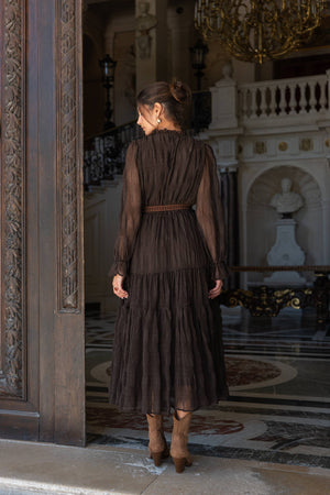 Simone Ruched Long Dress