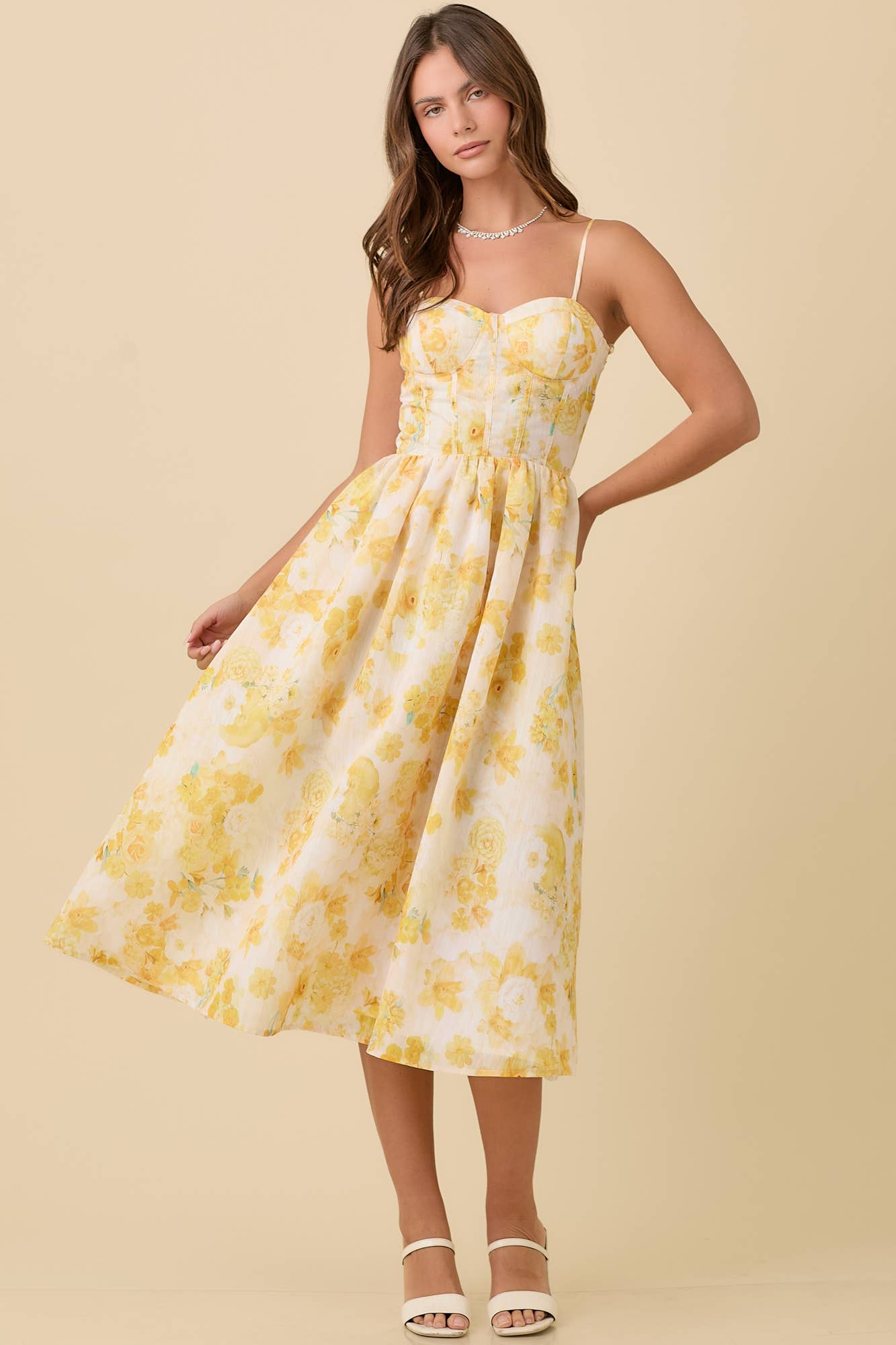Sunshine Floral Midi Dress