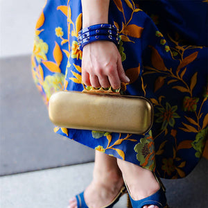 Renee Resin and Rhinestone Bangle: Navy